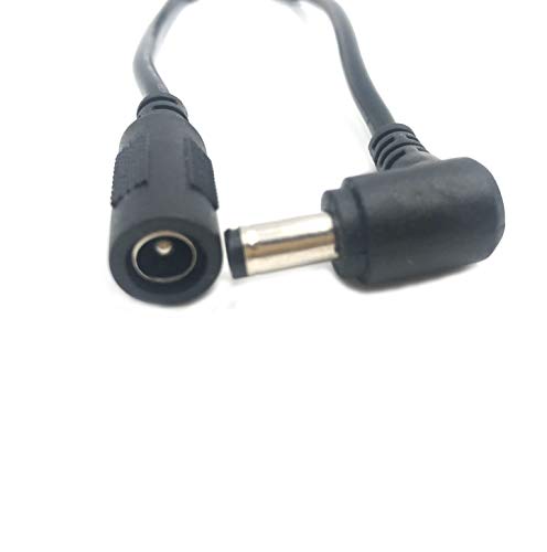 5 unids 90 grados ángulo recto 5.5mm x 2.1mm DC Power Jack macho a hembra cable de extensión para cámara CCTV cámara de seguridad