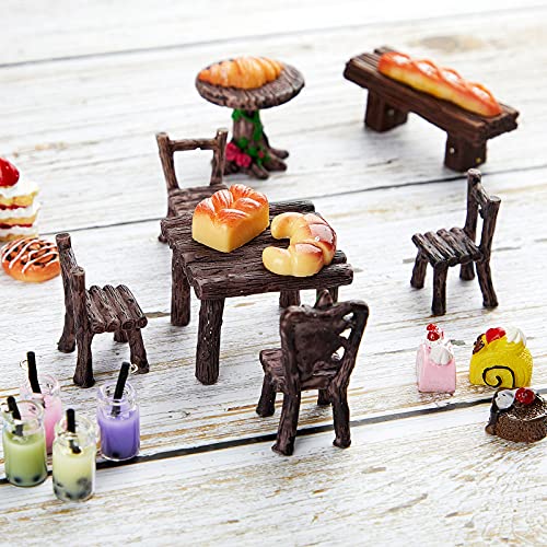 50 Alimentos en Miniatura de Juguete de Casa Muñecas Mini Alimentos Bebidas Escala 1:12 Juguetes Comida Cocina Accesorios Cocina en Miniatura Set de Comida y Vajilla (Serie Fresca)