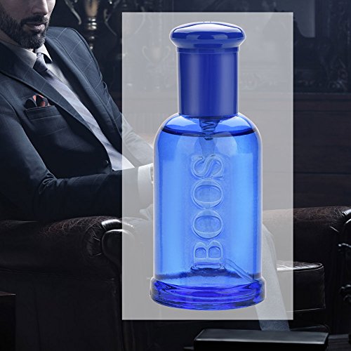 50 ml Eau de Toilette, Agua de tocador Perfume de Colonia Clásico para Hombre, Perfume Sexy de Tentaciones de Caballero Maduro de larga duración(azul)