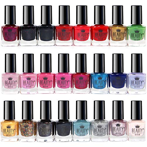 50 x Esmalte De Uñas Conjunto 48 Colores Diferentes 2 Clavos Etiquetas Engomadas Del Arte 2 Cajas De Visualización