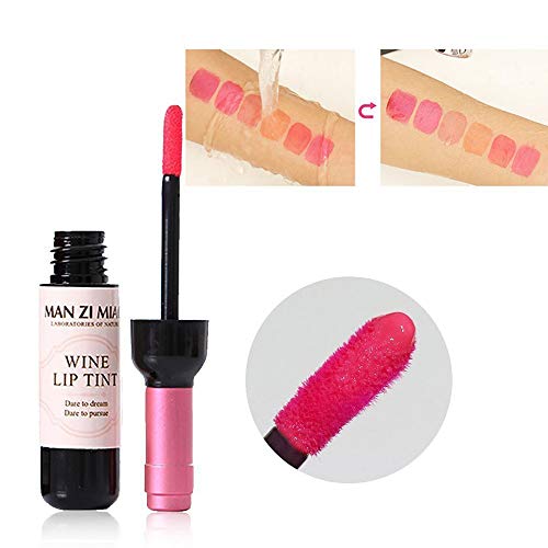 6 Colors Wine Bottle Shape Matte Lip Tint Waterproof Long Lasting Lipstick Lip Gloss