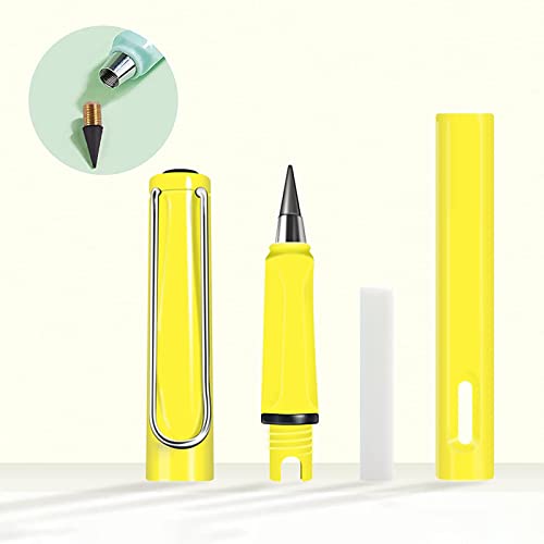 6pcs Lápiz Eterno, Lápiz Sin Tinta, Inkless Pencils Eternal con Lápiz de Punta de Grafito Reemplazable,Portable Everlasting Pencil Reusable Erasable, Lápices de Dibujo,Gift for Kids (A+6)