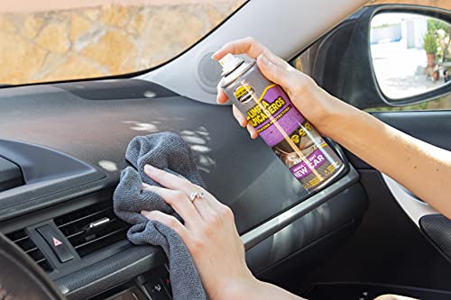 ABC CAR CLEANERS MOT60001 Spray Limpia Salpicaderos Aroma New Car con Silicona Protectora, 250 ml, Violeta