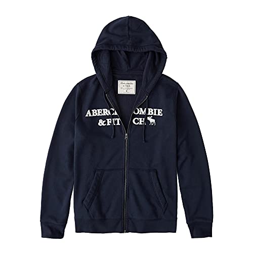 Abercrombie & Fitch - Sudadera con capucha para mujer, azul marino, S