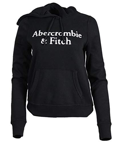 Abercrombie & Fitch Sudadera con capucha para mujer. Negro S