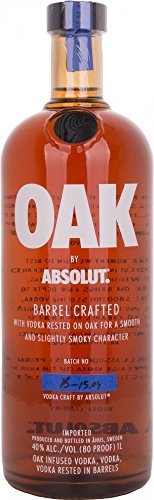 Absolut Vodka Oak Barrel Crafted Oak Infused Vodka 40% Vol. 1L - 1000 ml