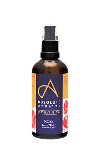 Absolute Aromas Agua de Rosa Búlgara Orgánica Certificada 100ml - Spray Tonificante Facial Puro, Natural, Nutritivo e Hidratante - Apto para todo tipo de piel (100ml)