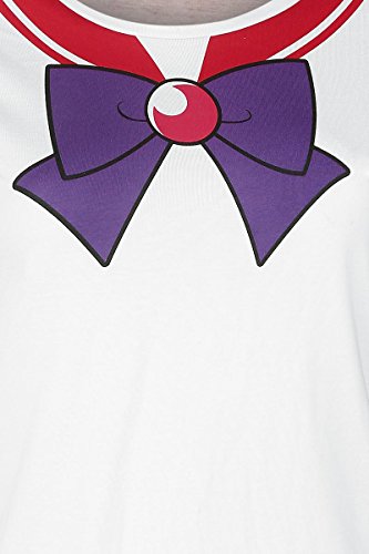 ABYstyle - Sailor Moon - Camiseta - Sailor Mars - Mujer - Blanco (XL)