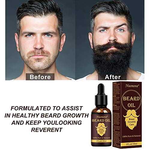 Aceite de Barba, Aceite Acondicionador para Hombres, Aceite Para Barba, Beard Oil, Aceite De Barba Natural, Ideal para El Crecimiento de La Barba, Suavizar, Hidratar, Fortalecer 30ml