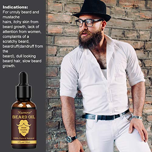 Aceite de Barba, Aceite Acondicionador para Hombres, Aceite Para Barba, Beard Oil, Aceite De Barba Natural, Ideal para El Crecimiento de La Barba, Suavizar, Hidratar, Fortalecer 30ml