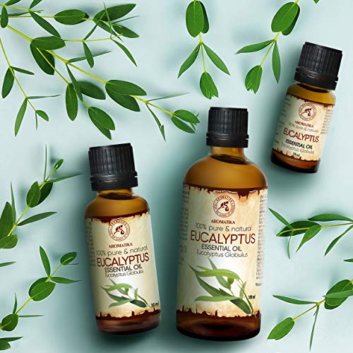 Aceite Esencial Eucalipto 10ml - Eucalyptus Globulus - 100% Puro & Natural - usar para Buen humor - Relax - Mejor para la Belleza - Aromaterapia - Masaje - SPA - Baño - Sauna