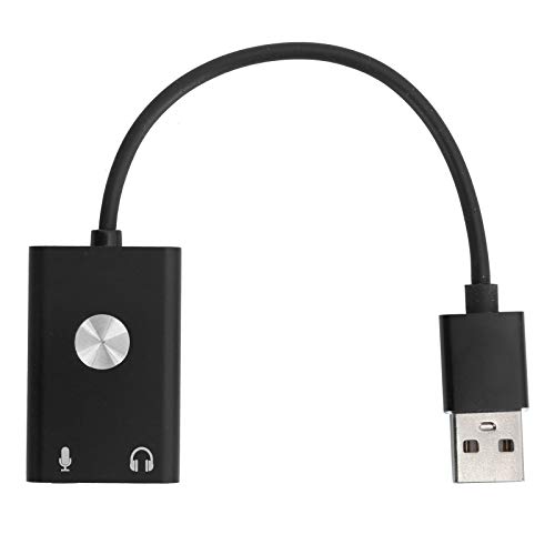 Adaptador USB, Tarjeta de Sonido USB de Aleación de Aluminio Aspecto Elegante para Comunicarse para Viajar
