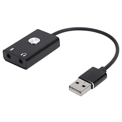 Adaptador USB, Tarjeta de Sonido USB de Aleación de Aluminio Aspecto Elegante para Comunicarse para Viajar