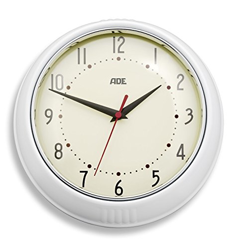 ADE analógico Reloj de Pared CK 1601 (Crema – Color Blanco)