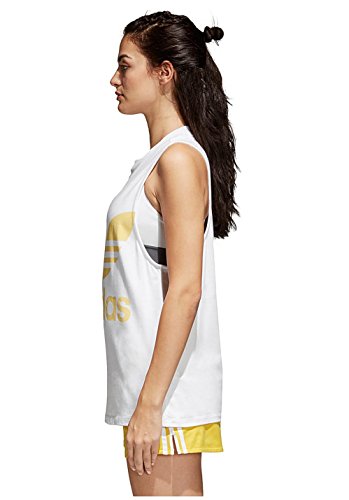 adidas Trefoil Tank Camiseta, Mujer, Blanco (Blanco/Arena), 44