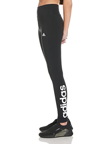 adidas W Lin Leg Leggings, Womens, Black/White, X-Small