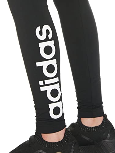 adidas W Lin Leg Leggings, Womens, Black/White, X-Small