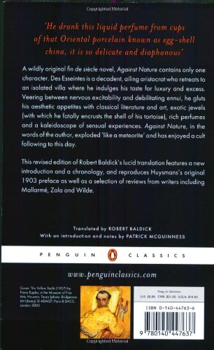 Against Nature (A Rebours): Joris-Karl Huysmans (Penguin Classics)