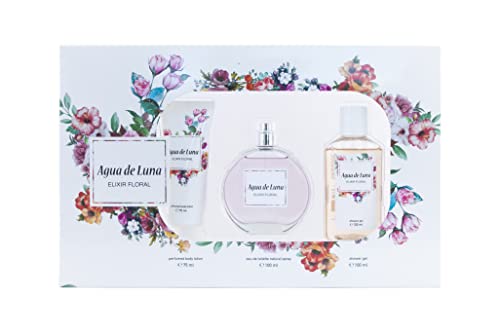 Agua de Luna Elixir Floral Estuche de Regalo para Mujer EdT 100ml + Body Lotion 75ml + Gel Baño 100ml