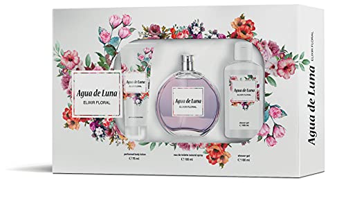 Agua de Luna Elixir Floral Estuche de Regalo para Mujer EdT 100ml + Body Lotion 75ml + Gel Baño 100ml