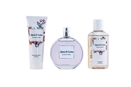 Agua de Luna Elixir Floral Estuche de Regalo para Mujer EdT 100ml + Body Lotion 75ml + Gel Baño 100ml