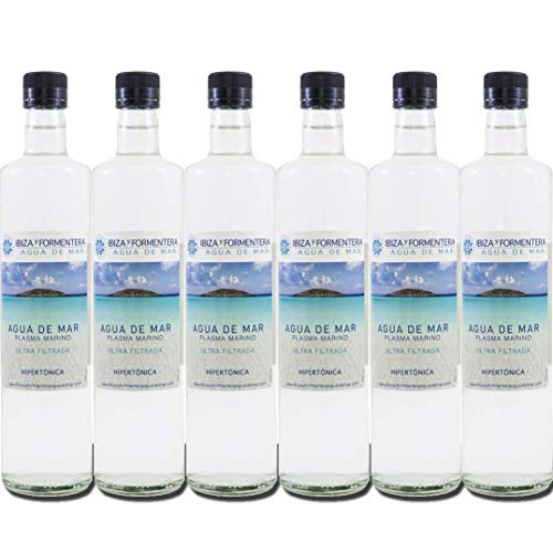 Agua Ibiza Formentera - Pack Ahorro 6x Agua De Mar 750ml Hipertonica (4500 ml) - Nutre tu organismo con todos los minerales y oligoelementos que el mar te ofrece