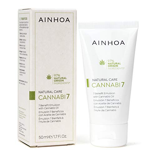 AINHOA Cosmetics – CANNABI7 Emulsión 7 Beneficios con Aceite de Cannabis 50 ml – Crema facial Piel Normal/Mixta con Cáñamo – Cosmética Natural para Mujer/Hombre - Día/Noche- Calidad Profesional