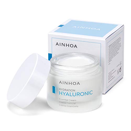 AINHOA Cosmetics – HYALURONIC Crema Esencial 50 ml – Tratamiento Facial Hidratante Intensivo con Ácido Hialurónico para Mujer/Hombre - Piel Normal/Mixta – Día/Noche- Calidad Profesional