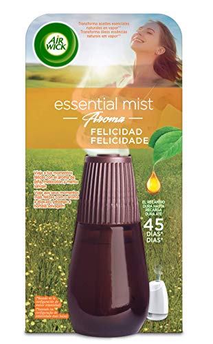 Air Wick Essential Mist Recambio Ambientador fragancia Felicidad: piña, melocotón y menta salvaje