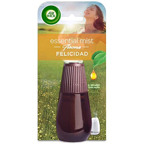 Air Wick - Essential Mist Recambio Ambientador fragancia Felicidad (piña, melocotón y menta salvaje), 94 gr