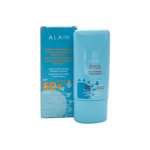 Alain Fotoprotector Ultimate Antiedad 4 en 1 Color Intenso SPF50, Protector Solar Facial Hidratante, Antioxidante con Colágeno y Ácido Hialurónico, 50 ml