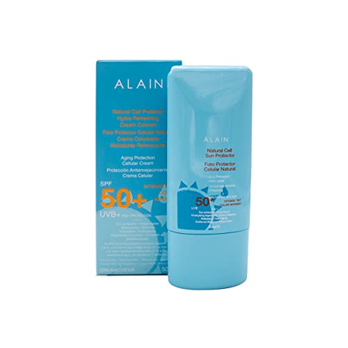 Alain Fotoprotector Ultimate Antiedad 4 en 1 Color Intenso SPF50, Protector Solar Facial Hidratante, Antioxidante con Colágeno y Ácido Hialurónico, 50 ml