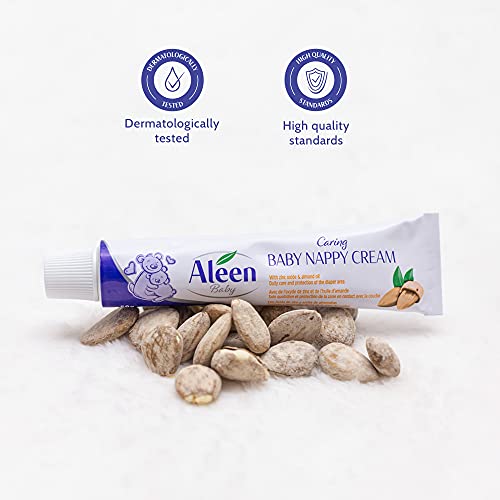 ALEEN Crema Pañal - Caring Baby Nappy Cream | Crema Culito Bebe - Óxido de Zinc, Aceite de Almendras - 50 gr