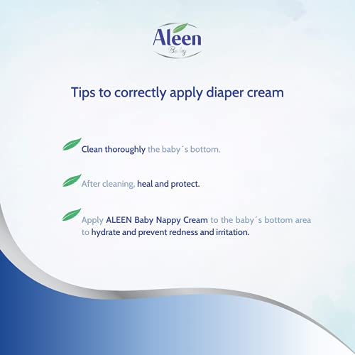 ALEEN Crema Pañal - Caring Baby Nappy Cream | Crema Culito Bebe - Óxido de Zinc, Aceite de Almendras - 50 gr