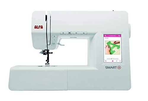 Alfa Smart Plus-Máquina de Coser electrónica, Blanco, 100 puntadas