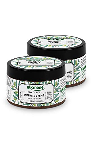 alkmene crema hidratante corporal de aceite de oliva bio - Crema facial y para el cuerpo - especial para piel seca - sin siliconas, parabenos o PEGs, SLS y SLES (2x 250 ml)