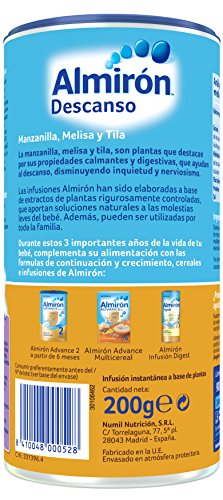 Almirón Infusión Descanso, Infusión Instantánea para Bebé, a partir de los 6 Meses 200g