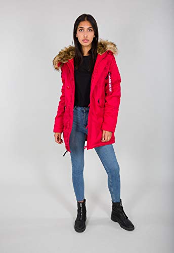 ALPHA INDUSTRIES Explorer Wmn Chaqueta, Rouge, S Damas