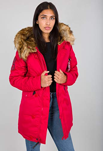 ALPHA INDUSTRIES Explorer Wmn Chaqueta, Rouge, S Damas