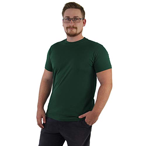 ALPIDEX T-Shirt Camiseta para Hombre un Juego de 5 con Cuello Redondo - Unicolor Tallas S M L XL XXL 3XL 4XL - Earth, Tamaño XXL