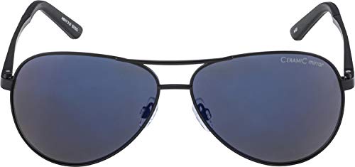 ALPINA 107 Sunglasses, Unisex-Adult, Negro-Black-Matt/Blue-Mirror, Talla única