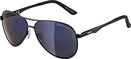 ALPINA 107 Sunglasses, Unisex-Adult, Negro-Black-Matt/Blue-Mirror, Talla única