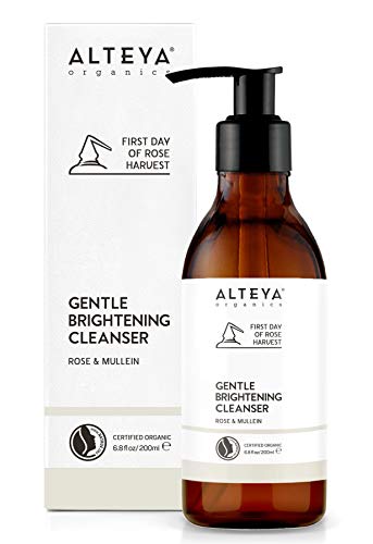 Alteya Organic Limpiador Facial Gentle Brightening Cleanser Rosa y Mullein 200 ml – NaTrue Certificado - Cuidado de la piel Natural Puro Orgánico