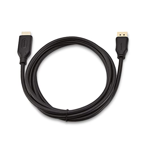 Amazon Basics - Cable adaptador DisplayPort a HDMI (1.8 m)