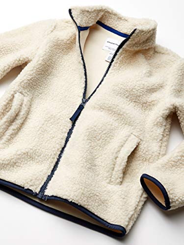 Amazon Essentials Full-Zip High-Pile Polar Fleece Jacket Outerwear-Jackets, Natural, XS