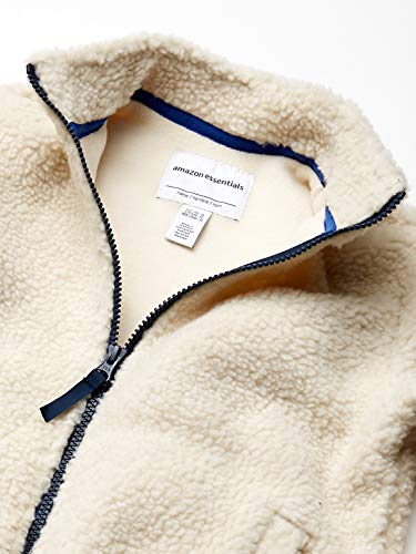 Amazon Essentials Full-Zip High-Pile Polar Fleece Jacket Outerwear-Jackets, Natural, XS