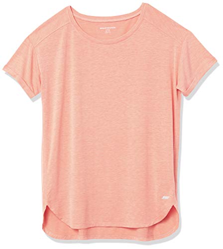 Amazon Essentials Studio Relaxed-Fit Lightweight Crewneck T-Shirt fashion-t-shirts, Bright Peach Heather, US M (EU M - L)