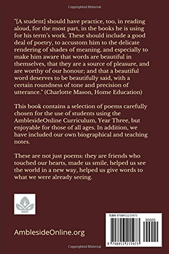 AmblesideOnline Poetry Anthology Volume Three: William Blake, Sara Teasdale, Hilda Conkling, Helen Hunt Jackson