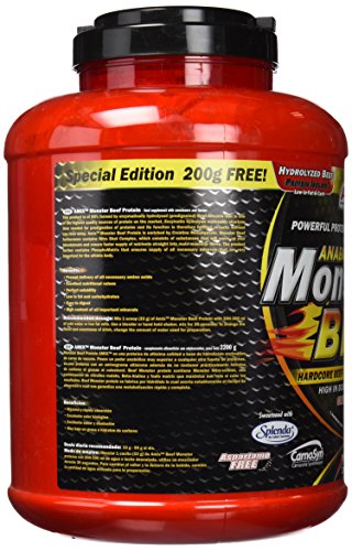 Amix - Monster Beef Protein - Suplemento Alimenticio - Mejora del Rendimiento - Proteína de Suero - Glutamina en Polvo - Nutrición - Proteína de Ternera - Sabor Bayas Silvestres - Bote de 2 Kg