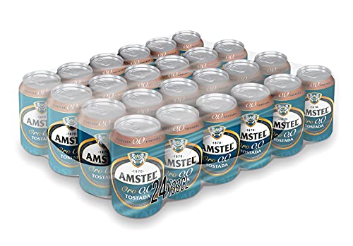 Amstel oro 0,0 cerveza tostada pack 24 latas 33cl - 7920 ml, el paquete puede variar